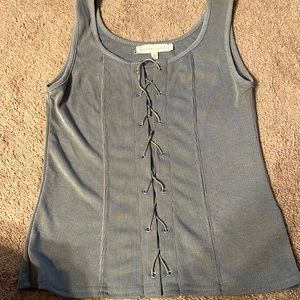 Ladies tank top with lace up front